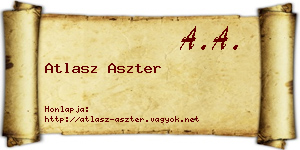 Atlasz Aszter névjegykártya